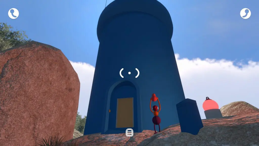 The blue tower that produces the Big Walk train key
