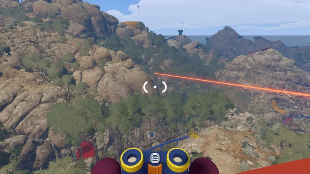 Players relaying the heavy ball in the Red Tower route