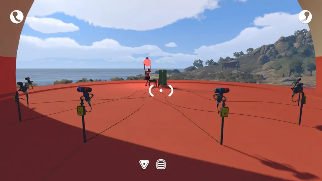 The headphones and microphone setup in the Sound Check puzzle